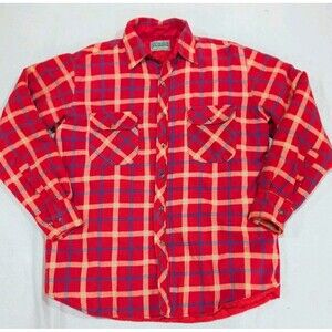 Outdoor Exchange Red Plaid Shacket Jacket Men's Size Medium Insulated